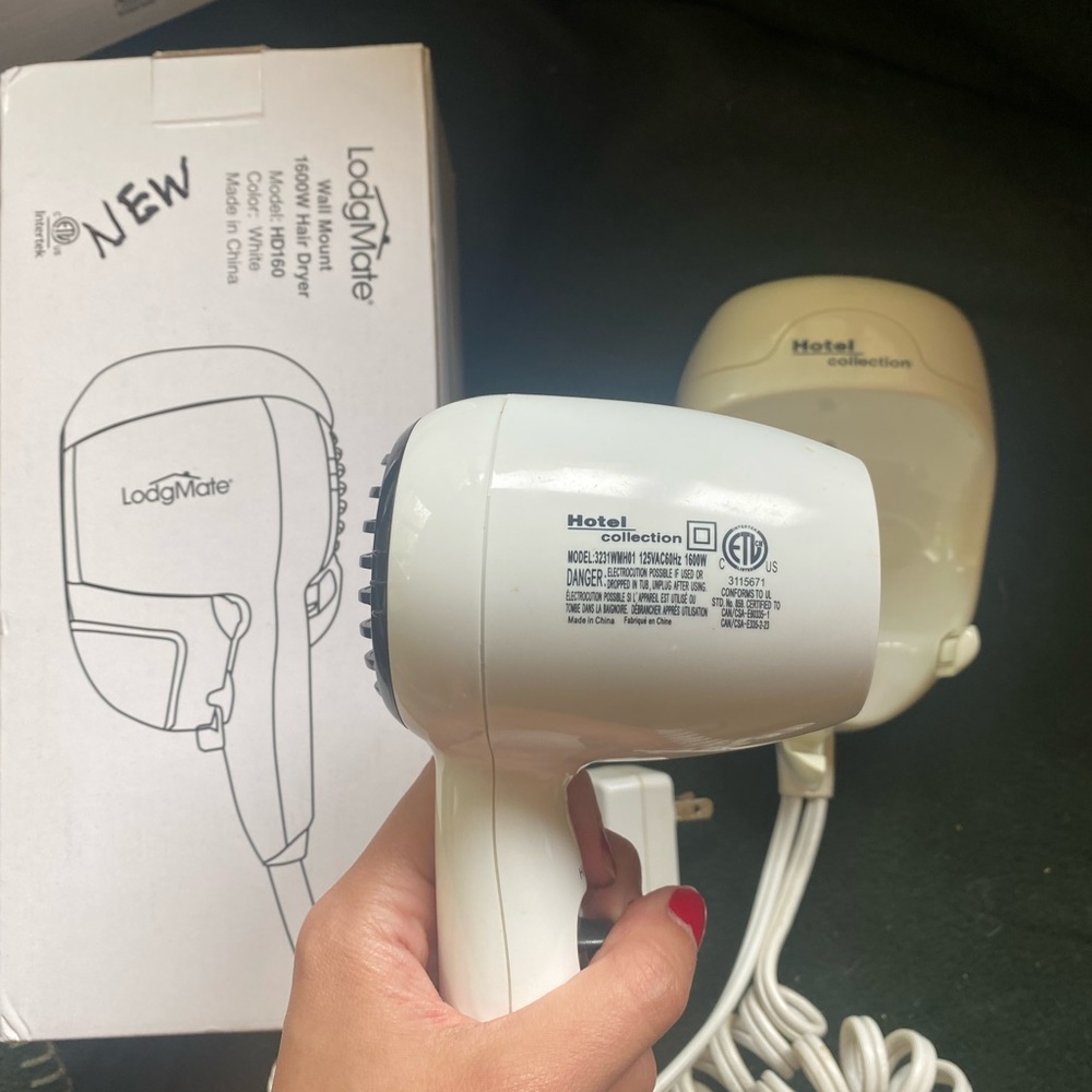 Wall mount hair dryer